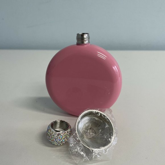 Pink Flask Stainless Steel Total Glam Rhinestone Cap Funnel BOTTOM DOLLAR SALE!! - Picture 11 of 11